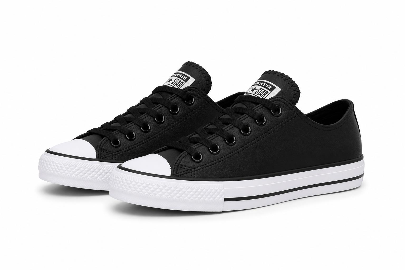 All star Couro Preto