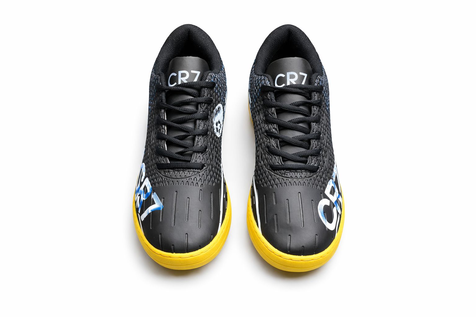 Chuteira Mercurial CR7 Futsal Preta e Azul 