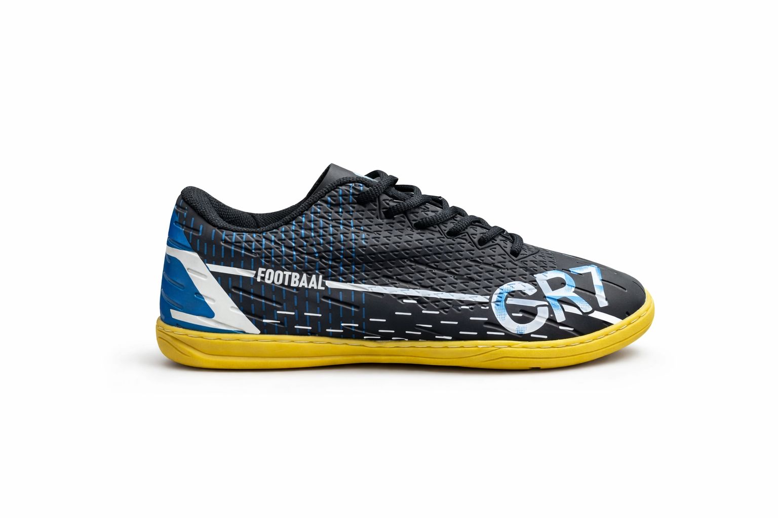 Chuteira Mercurial CR7 Futsal Preta e Azul 