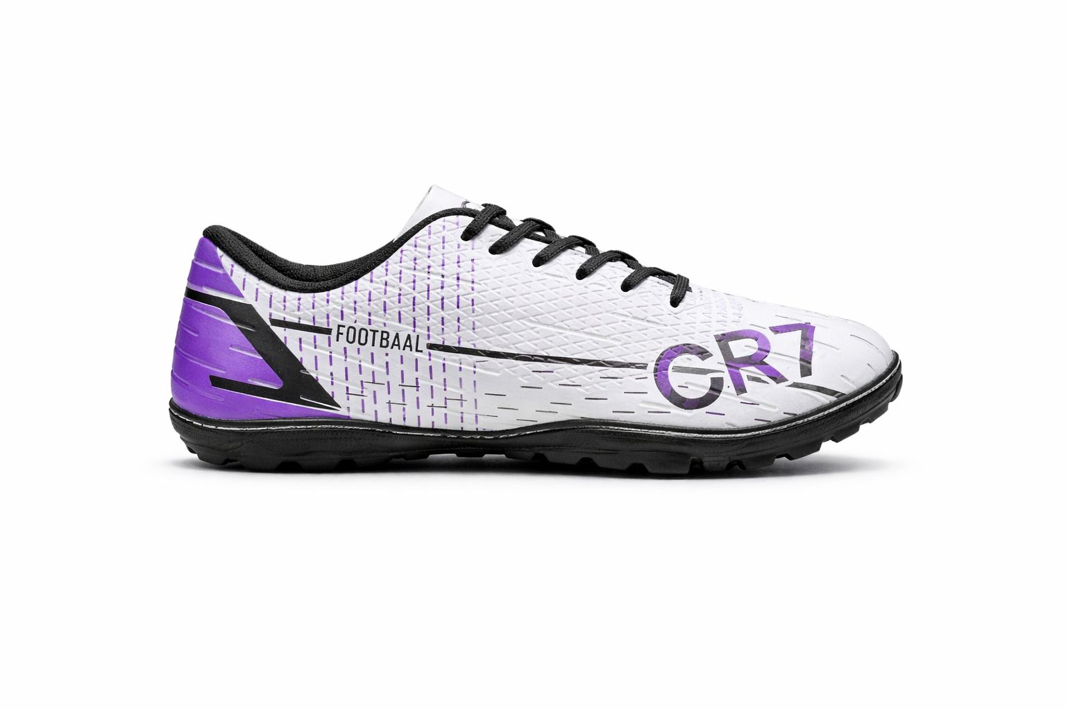 Chuteira Mercurial CR7 Society Branco e Roxo