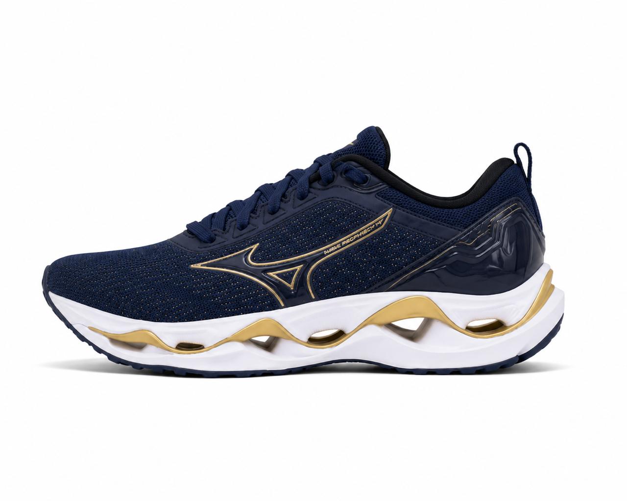 Mizuno Wave Mirai 2 Azul Marinho/Ouro