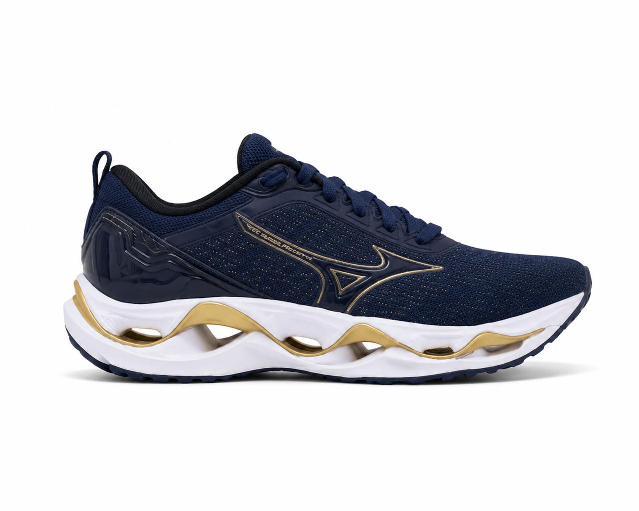 Mizuno Wave Mirai 2 Azul Marinho/Ouro