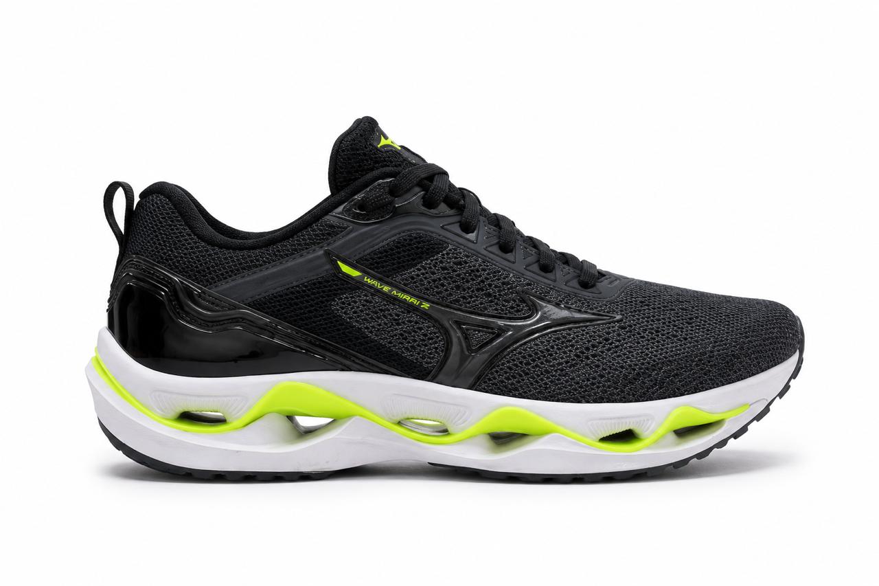 Mizuno Wave Mirai 2 Preto/Verde Neon