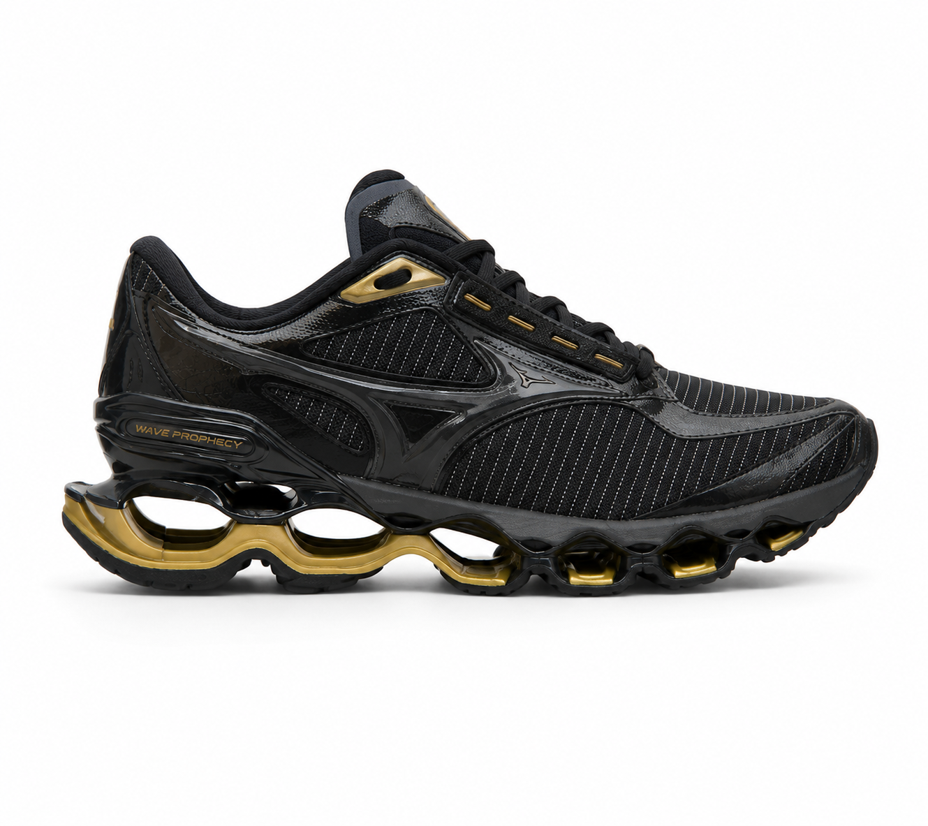 Mizuno Wave Prophecy 15 Preto Ouro