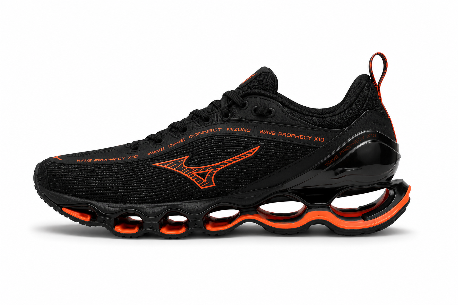 Mizuno Wave Prophecy x10 Preto Laranja