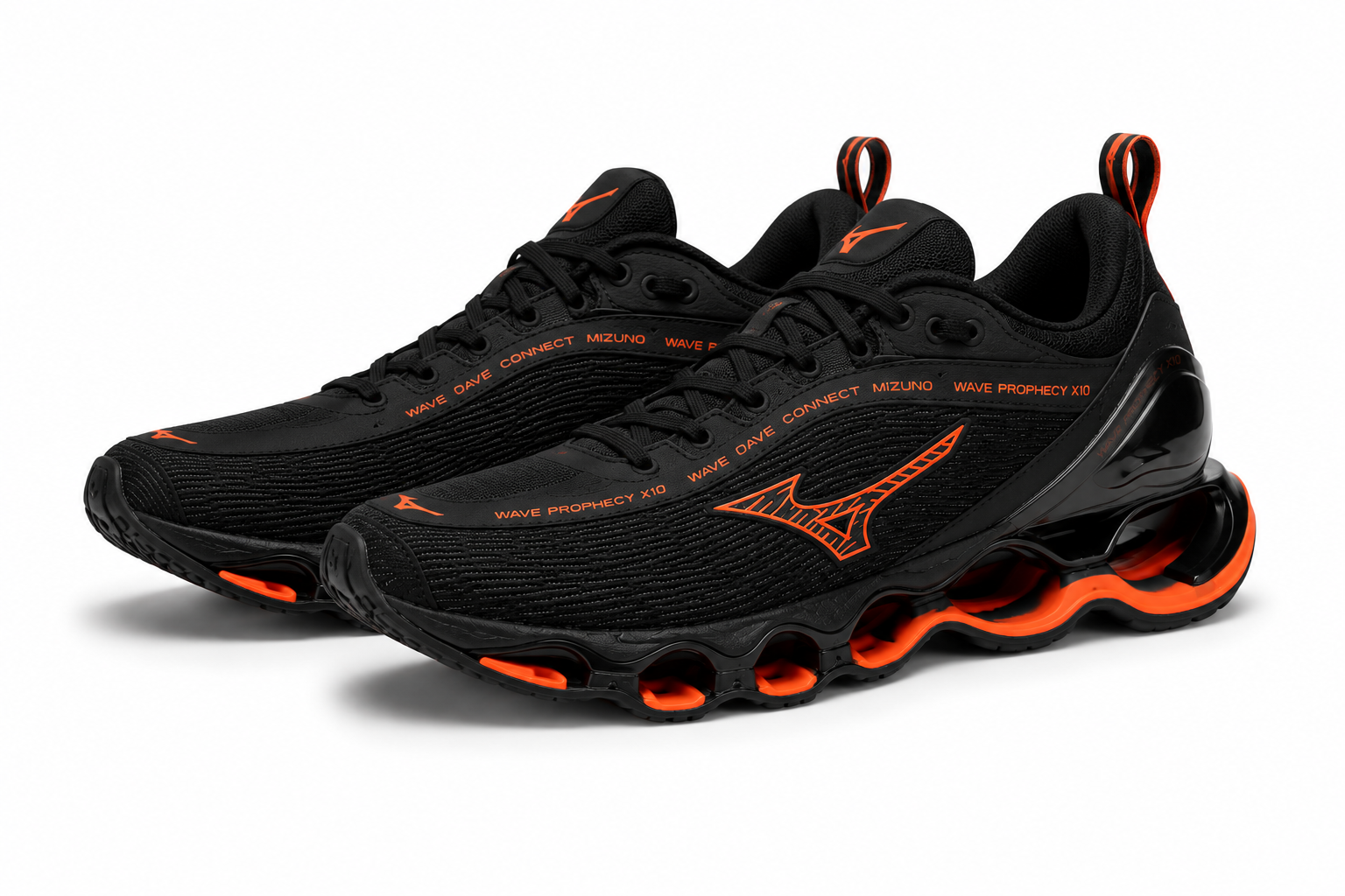 Mizuno Wave Prophecy x10 Preto Laranja
