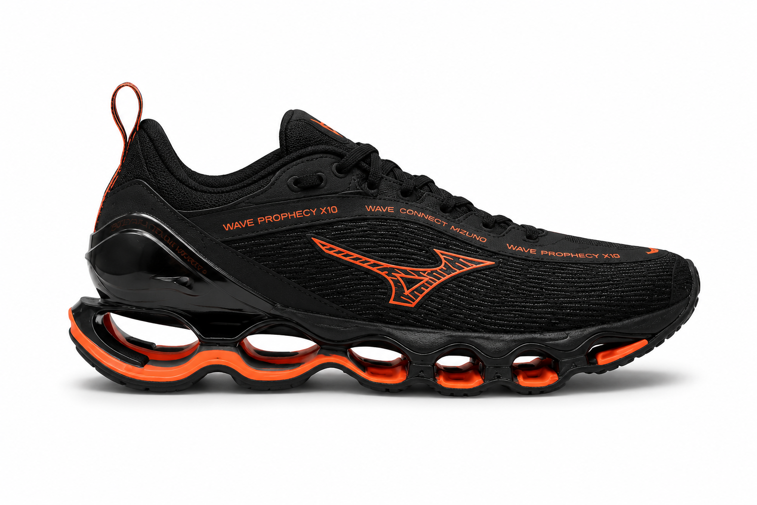 Mizuno Wave Prophecy x10 Preto Laranja