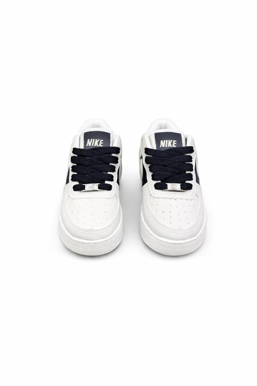 Nike Air Force Branco Preto Infantil 