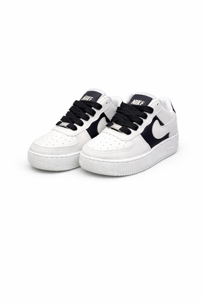 Nike Air Force Branco Preto Infantil 