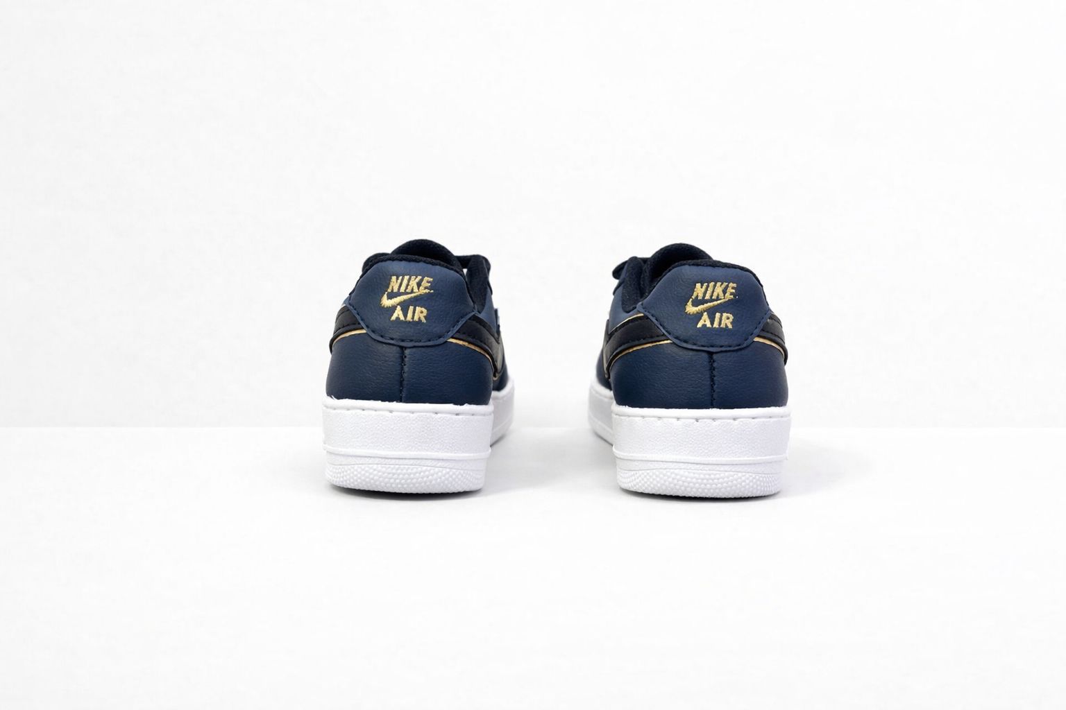 Nike Air Force Marinho Ouro Infantil