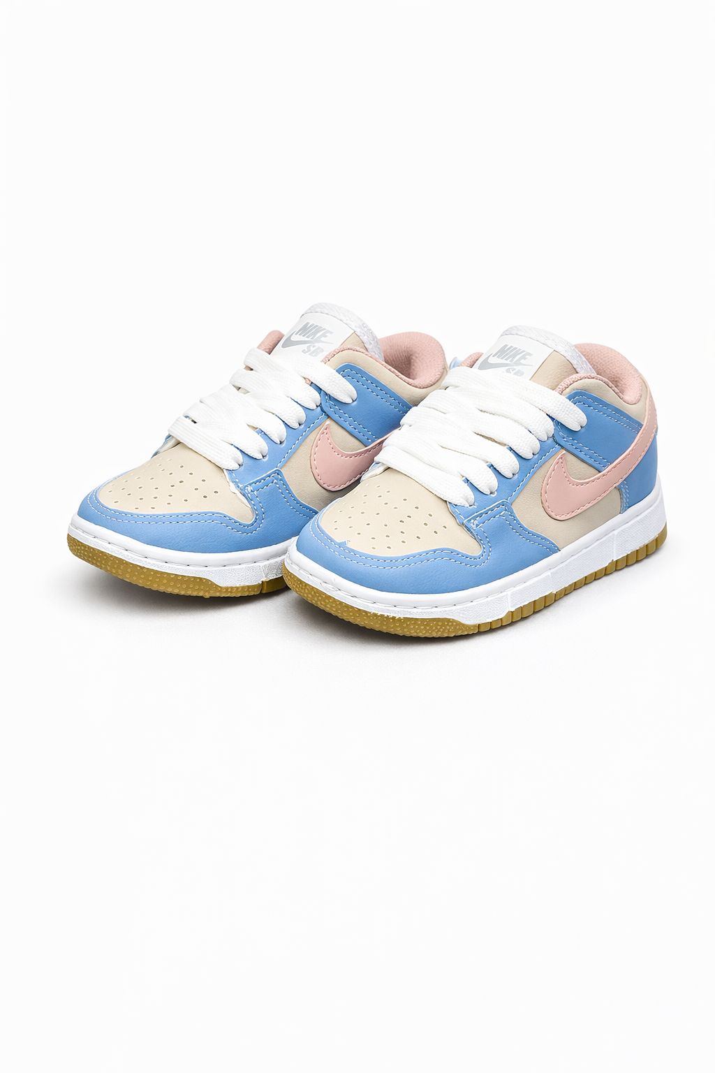 Nike Dunk Low Azul Bebê com Rosa